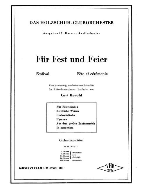 Für Fest und Feier